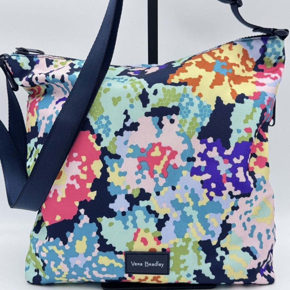 Vera Bradley Lighten UP Crossbody Hipster Bag Water Repellent Floral Paint Camo